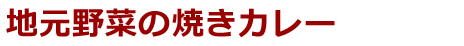 地元野菜の焼きカレー
