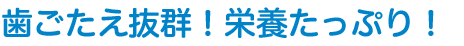 歯ごたえ抜群！栄養たっぷり！